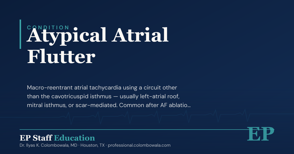 Atypical Atrial Flutter · EP Staff Education
